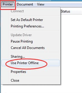 printer offline